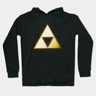 Gold Triforce Glitter Paint Splatter Hoodie